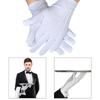1 Paar Weiße Baumwollhandschuhe Herren Formell Smoking Uniformhandschuhe Ehrengarde Parade Zeremonie Kostüm Cosplay Münze Schmuck Butlerhandschuh