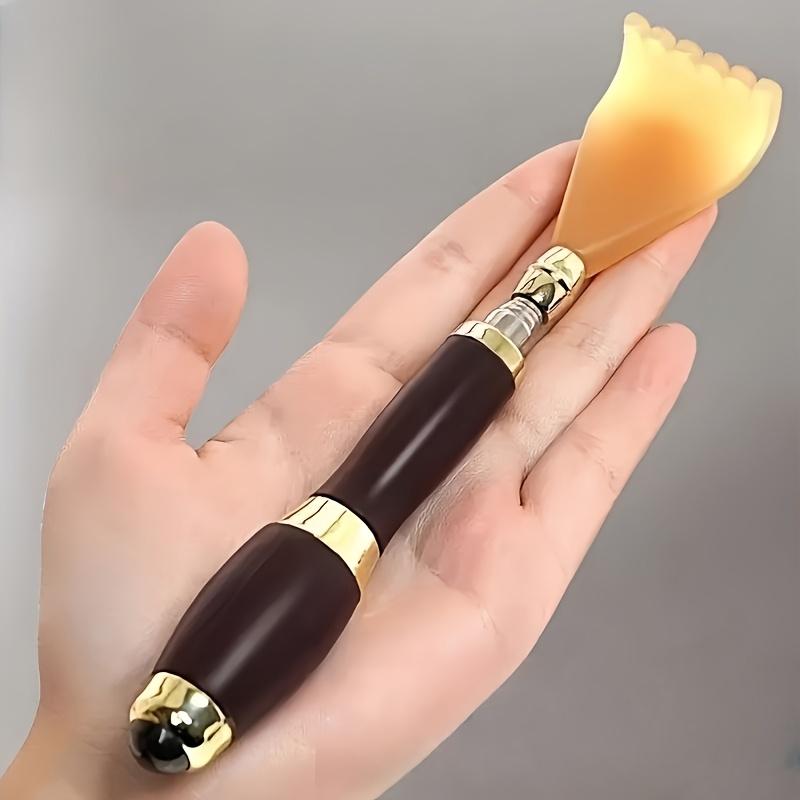 

1pc Portable Back Scratcher Telescopic Scratching Massager Back Scraper Tickling Itch Body Scratch Stick with Magnetic Ball темно-коричневого