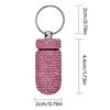 Portable Glittering Pills Organizer Small Waterproof Travel Medicine Holder with Keyring for Camping Adventures