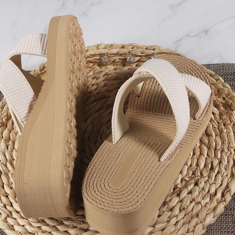 Women's Ethnic Style EVA Wedge Heel Sandals & Slippers - Summer Lightweight Beach & Indoor Shoes