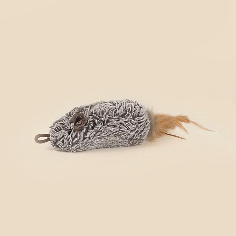 Wholesale Plush cat Toy Interactive Simulation Mouse Cat Toy Hangable with Squeaking and Intelligence Development Features