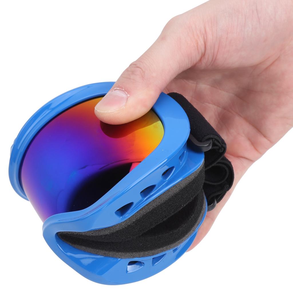Children Ski Snowboard Goggles DoubleLayer Lenses AntiFog UV Snow Goggles(Black Red )