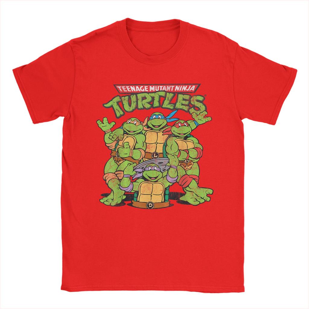 Fashion Ninja Turtles Classic Retro Logo TShirts Unisex Round Collar 100 Cotton T Shirts Short Sleeve Tees Plus Size Clothes