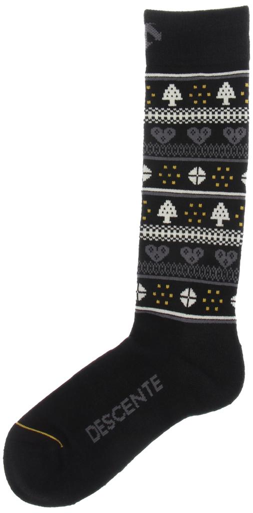 DESCENTE Junior Odor Far Silver Ion Socks for Juniors and DWDWJB61 BLK Socks, Antibacterial, Resistant, Warm, Infrared, (Ag+) Kids,