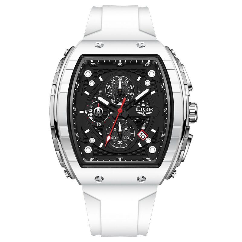 Men Watch Fashion Business Watch Men Square Black Silicone Luminous Waterproof Quartz Wrist Watches For Men Montre Homme