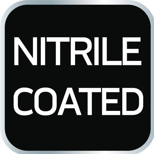 Nitrile-coated nylon work gloves, 4131X, size 9