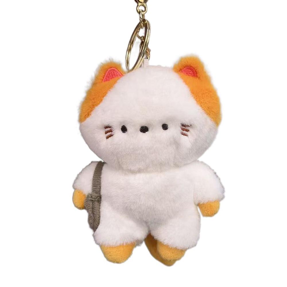 Travel Kitten Cat Plush Keyring Bell Plush Cat Doll Keychain Plush Cat Bag Pendant  Female Girls