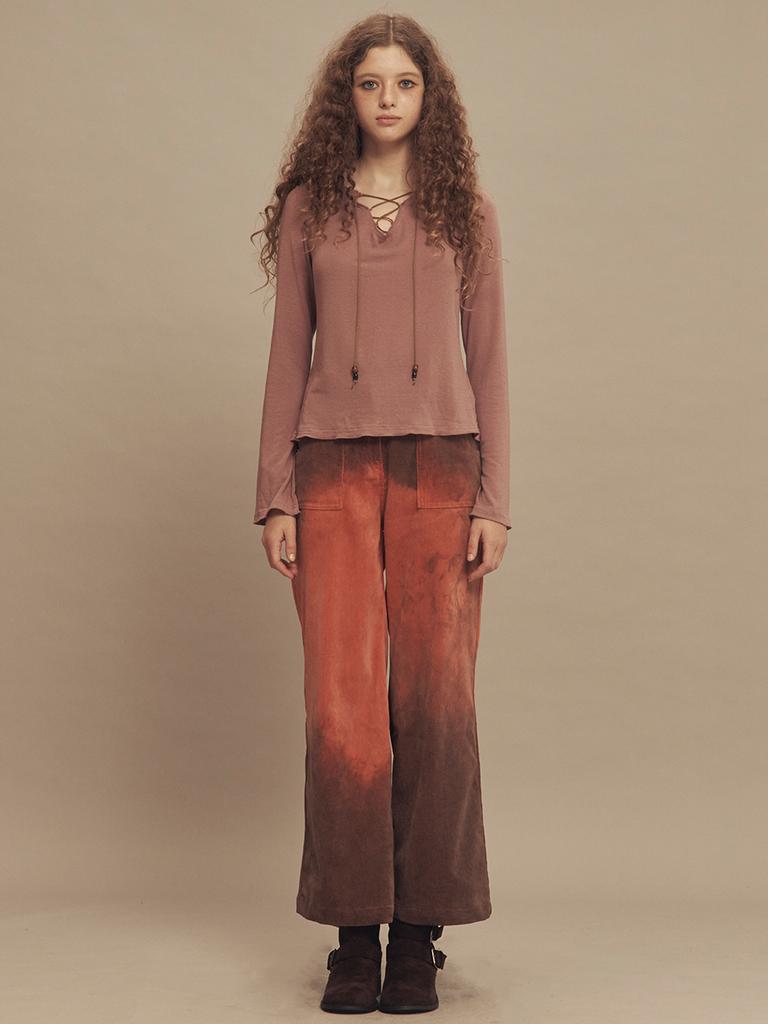 SETSETSET Vintage Fade Corduroy Pants Orange