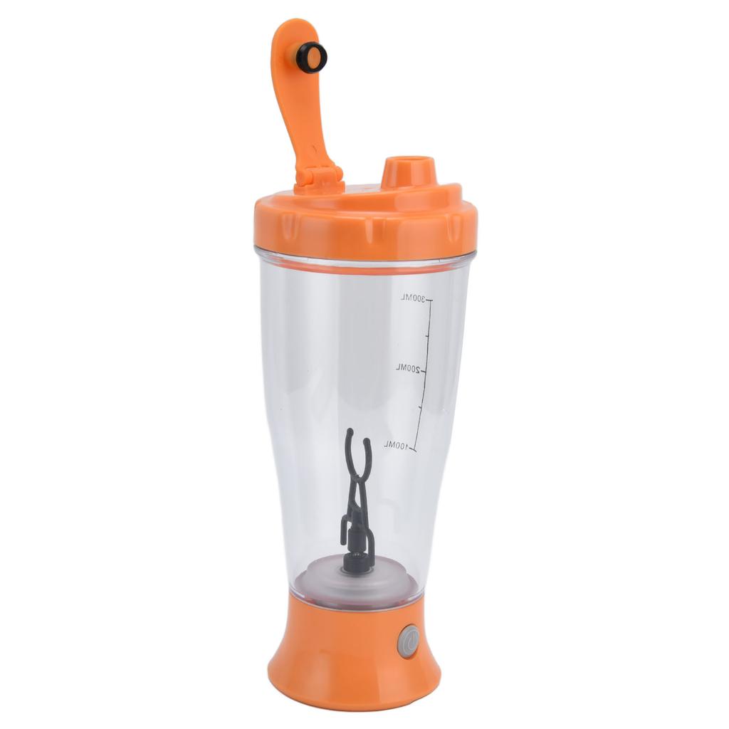 Electric Mixing Cup Simple 350ml Coffee Milk Shaking Bottle Automatic Shaker CupOrange