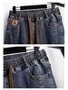 Plus Size Women's High Waist Slimming Denim Pants - Casual Loose Fit