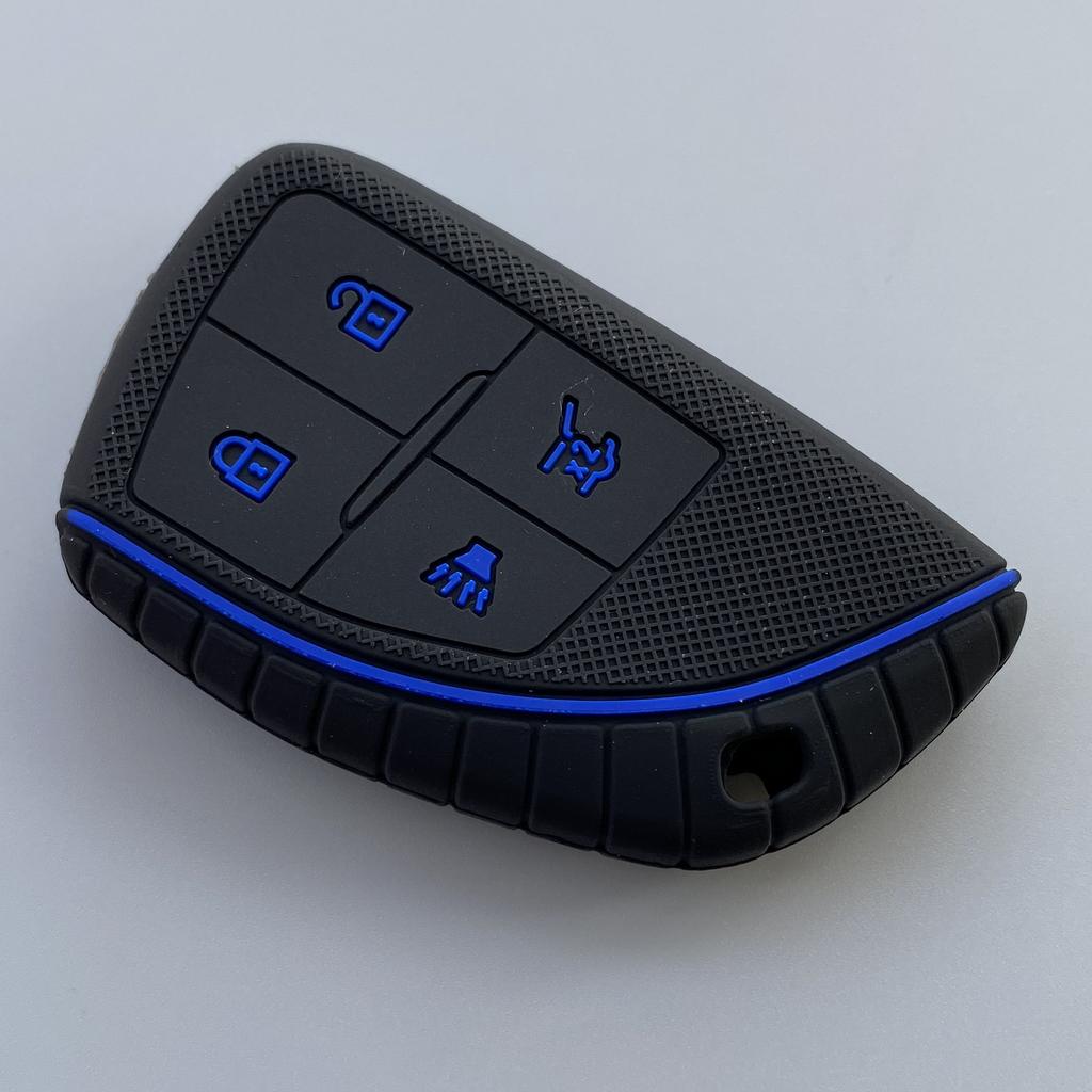 Silicone Car Key Cover Case for Chevrolet Corvette Suburban Tahoe for Cadillac CT4 CT5 2021 2022 remote key