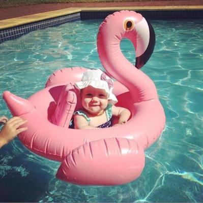 Kids Swimming Ring Baby Inflatable Pool Float Ring Flamingo Swim Ring Cartoon Kids Pool Toy Float Thick Ring