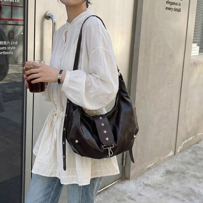 Women Retro Textured Premium Tote Bag Casual Daily Commute Crossbody Shoulder Handbag