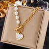 XIYANIKE 316L Stainless Steel Gold Color Love Heart Necklaces For Women Chokers 2021Trend Fashion Festival Party Gift Jewelry