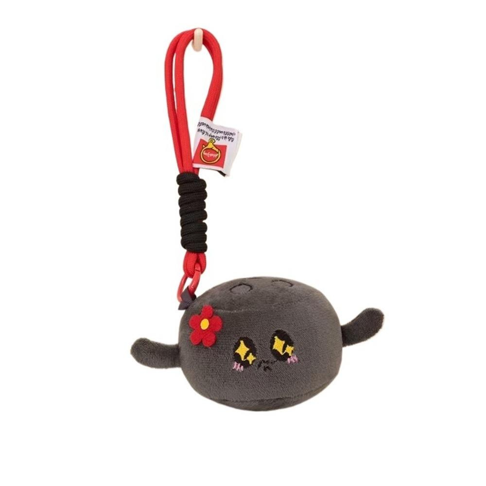 

Newest Black Briquette Backpack Pendant Keychain Kawaii Plush Toy Figure Doll Cartoon Anime Cute Gift Doll Suitable for Friends 8cm
