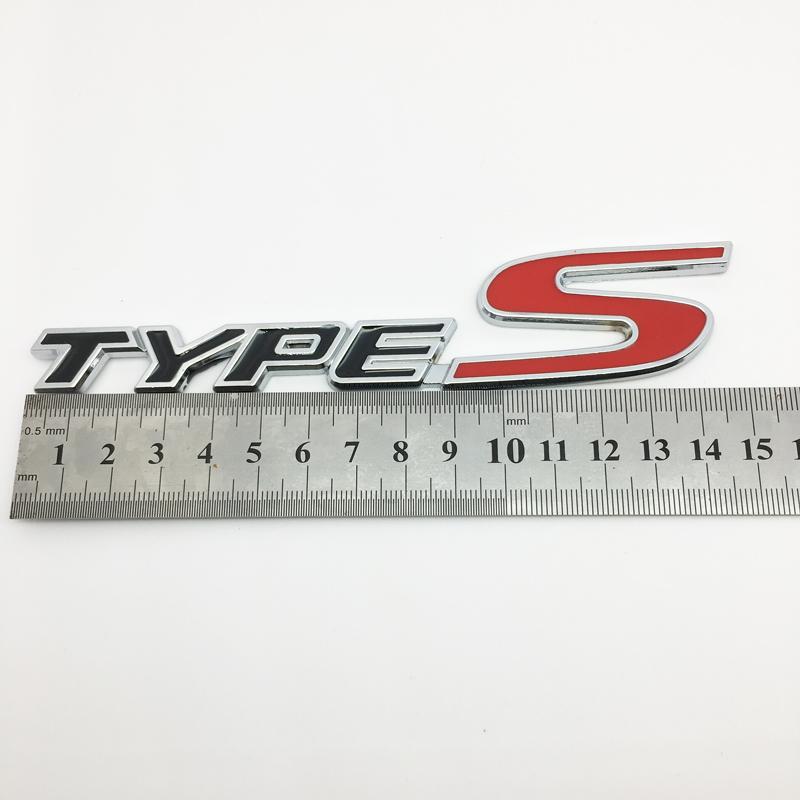 ANTINIYA 3D Metal TYPE S Logo Sticker Badge Car Side Rear Emblems For Honda Acura Accord Civic Spirior Odyssey Decor Sticker