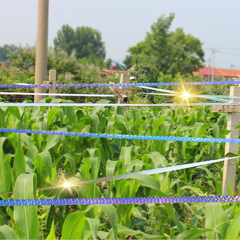 80/50M Laser Anti Bird Tape Double-Sided Reflective Fox Pigeon Repellent Tape Outdoor Balcony Orchard Bird Catching Color Strip