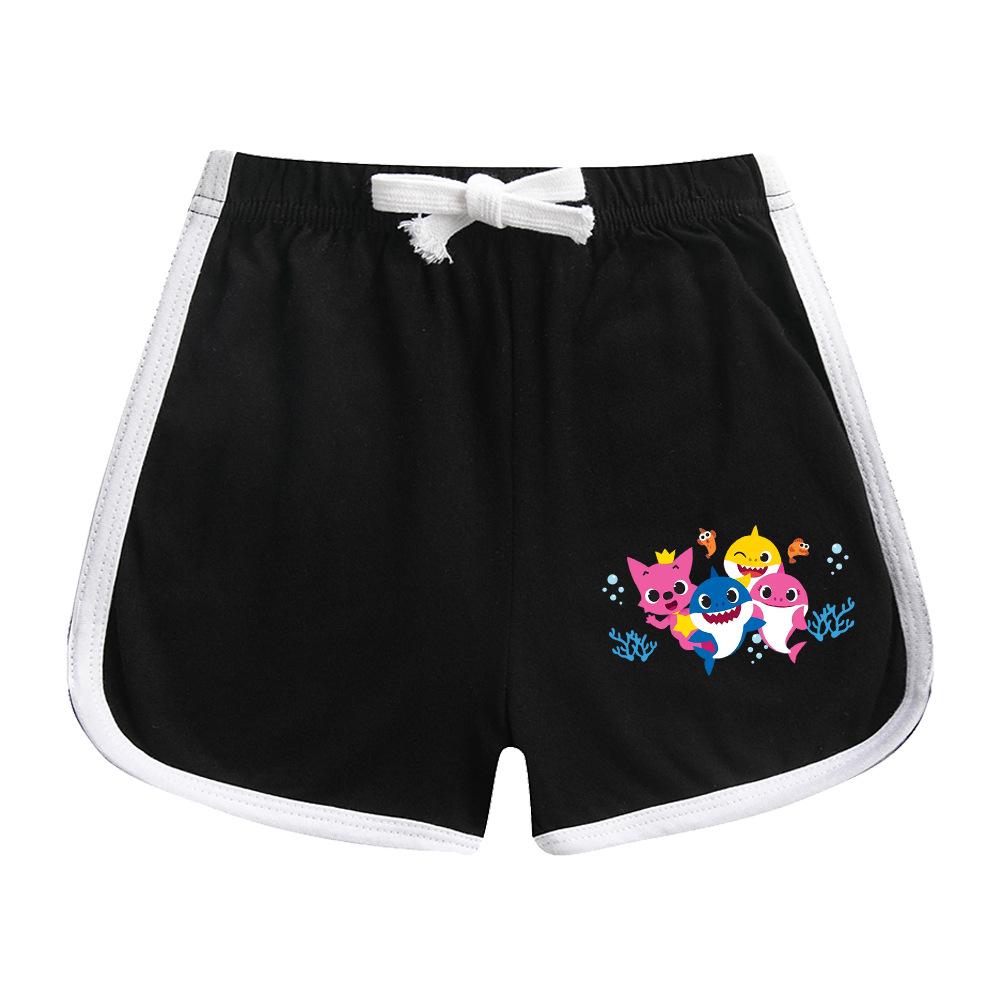 2023 Baby Shark Kids Summer Short Sleeve Cotton T-shirt & Shorts Set