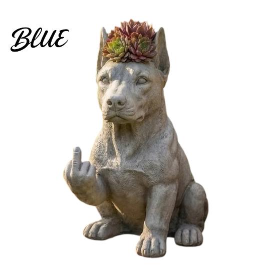 Pot de fleur décoratif d'intérieur Bouledogue Pot de fleur créatif avec un design d'attitude unique Pot de fleur accrocheur Décor de jardin Plante d'extérieur Nouveaux pots de fleurs