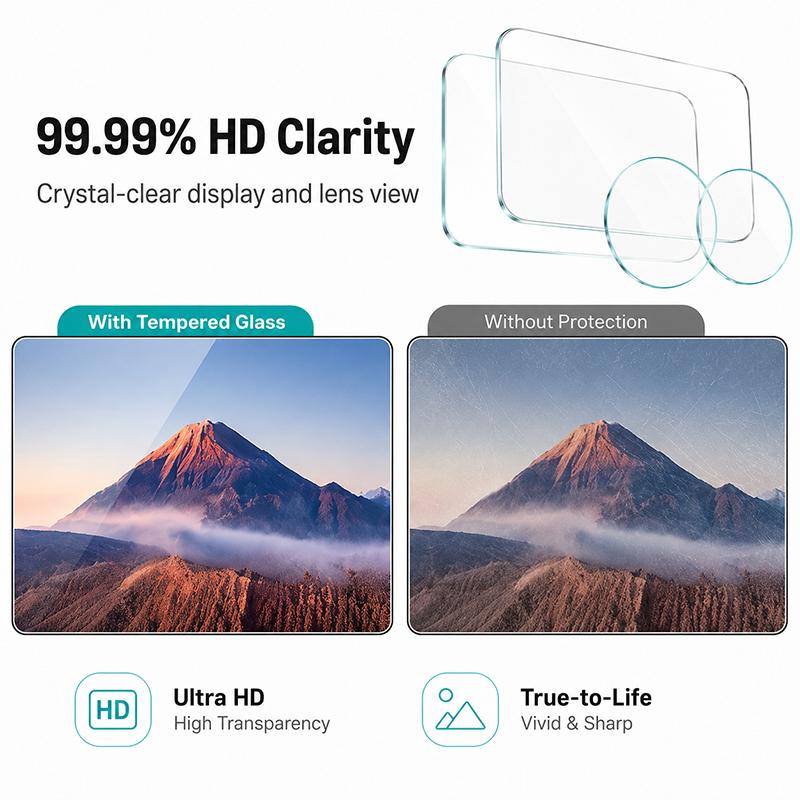 For DJI Osmo Pocket 1P 9H Tempered Glass Ultra-Clear Glass Camera Lens Screen Protector Film For DJI Pocket 1P Accessories Set