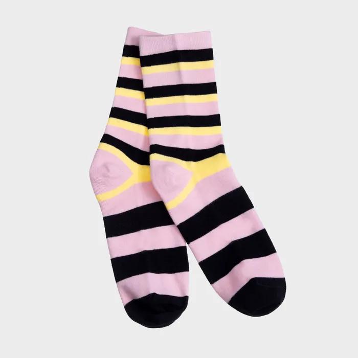 Orchid Stripe Socks Baby Pink