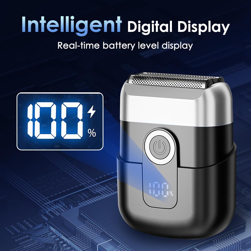 Electric Shaver for Men 3 Floating Blade Heads Beard Shaver Cordless Men's Shaver LED Display Face Shaving Beard Trimmer