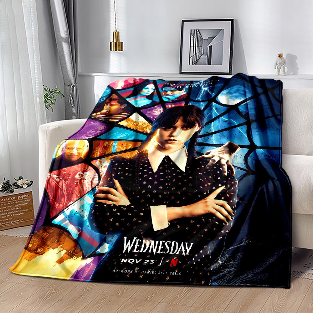 Wednesday Addams Clockwork Blanket Suitable for sofas,travel, living rooms also a good gift for friends and family Suitable for all seasons.