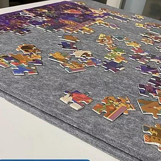 Jigsaw Puzzle Felt Board - 1000-Piece Foldable, Thickened, Handmade Mat