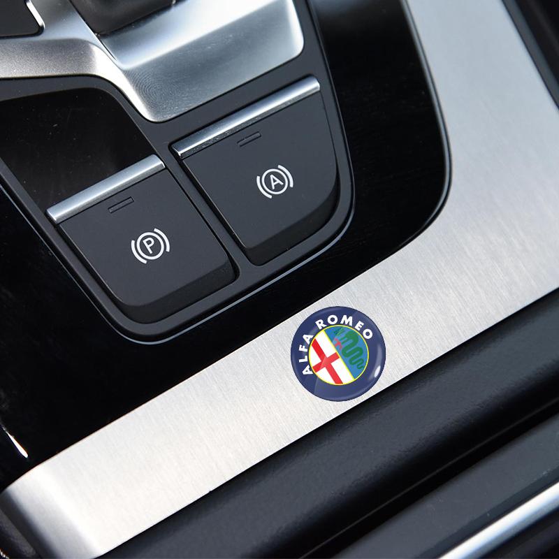 2/4/6 Pezzi Adesivo Emblema Tappo Serratura Portiera Auto Adesivo Protettivo per Alfa Romeo Giulia Stelvio Giulietta Spider GT 4C 8C Mito Brera Modifica