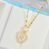 Love Necklace Women'S Design Simple And Sweet Versatile Diamond-Encrusted Heart Pendant Jewelry