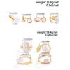 IngeSight.Z 4Pcs/set Irregular Baroque Imitation Pearl Open Ring Women Korean Trendy Gold Color Finger Ring Party Luxury Jewelry