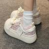 Mode Damen Plateau Canvas Schuhe Frühling Mode Bequem Atmungsaktiv Lässige Sneaker Neu Schnürschuhe Rutschfest Flach Sport Laufschuhe