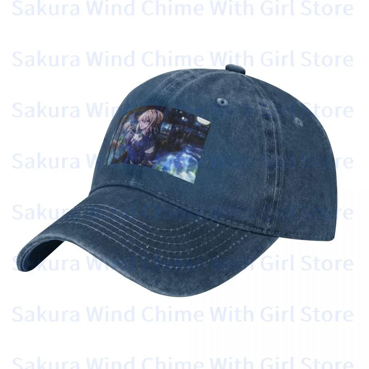 

Fashion Violet Evergarden Baseball Cap for Unisex cotton Hats Adjustable Hat Casual Truck driver Hat One Size