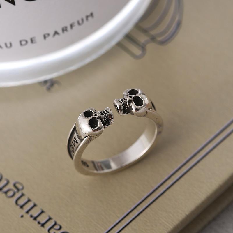 Skull Gothic Distinctive Ring For Women Stylishly Crafted In Copper With Size Adjustable