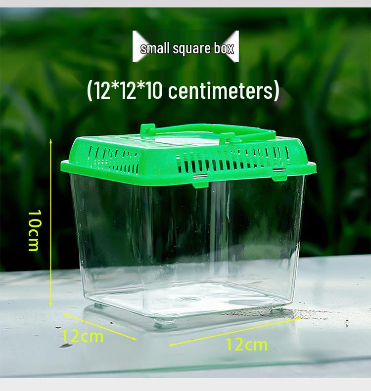 Transparent Multi-Size Handheld Pet Breeding Box and Tank for Turtles, Goldfish, and Hamsters
