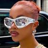 Y2K Oversized Big Frame Punk Square Sunglasses Women For Men Vintage Sun Glasses Luxury Brand Designer Steampunk Mirror Shades