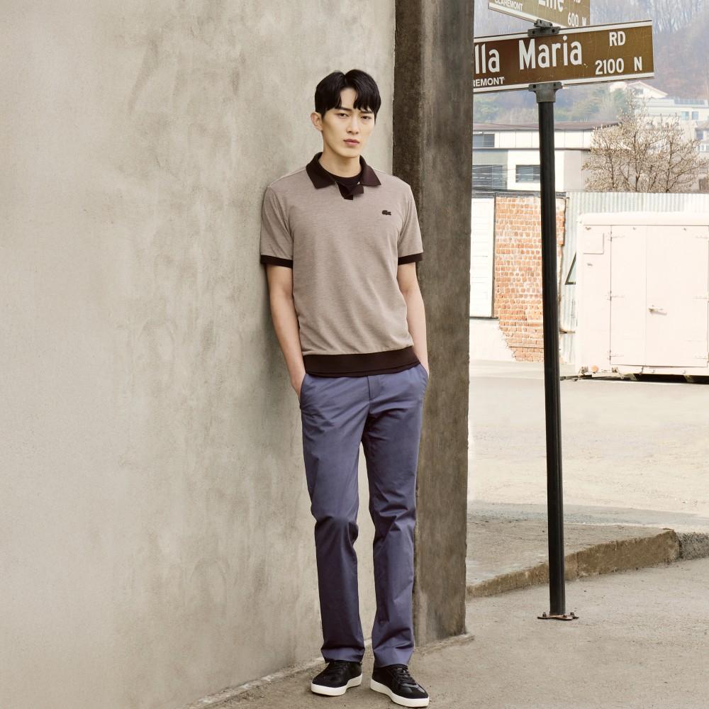 [lacoste] Men s Tapered Chinos HH578E-56GF9F 42