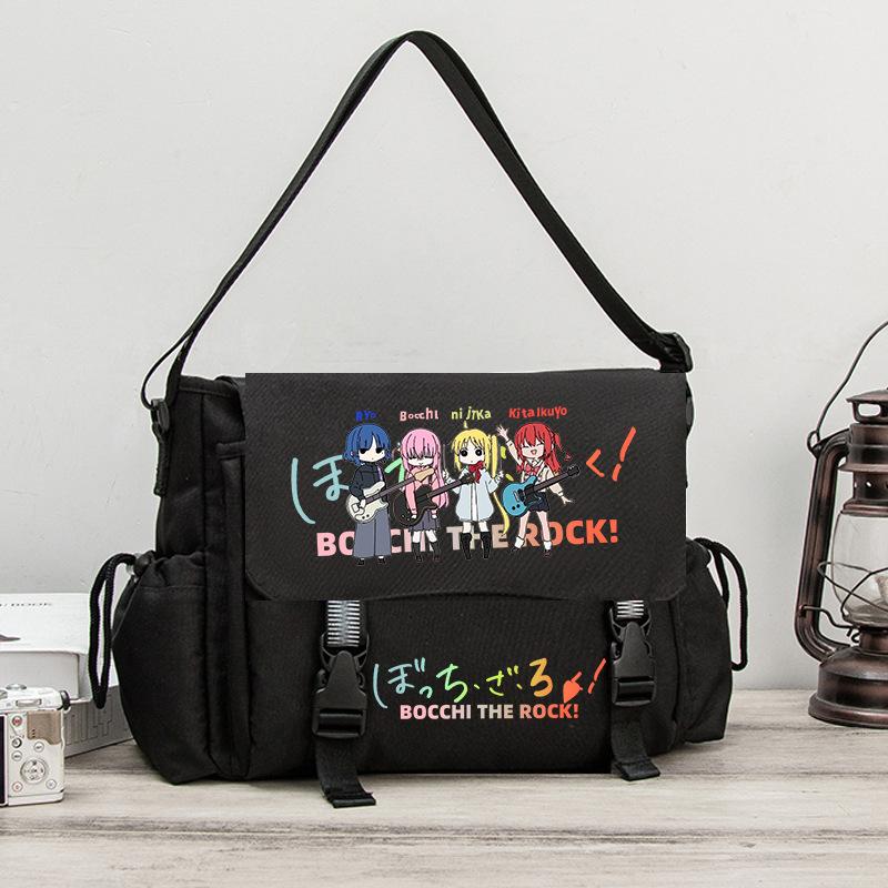 Lonely Rock Joint Oblique Span Schoolbag Two-Dimensional Junior High School Student Tutoring Bag Canvas Bag Student Animation Shoulder Backpack