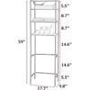 Over The Toilet Storage, 3-Tier Bathroom Storage Shelf, Bathroom Stand Organizer Versatile Rack Space-Saving, Easy Assembly, Black