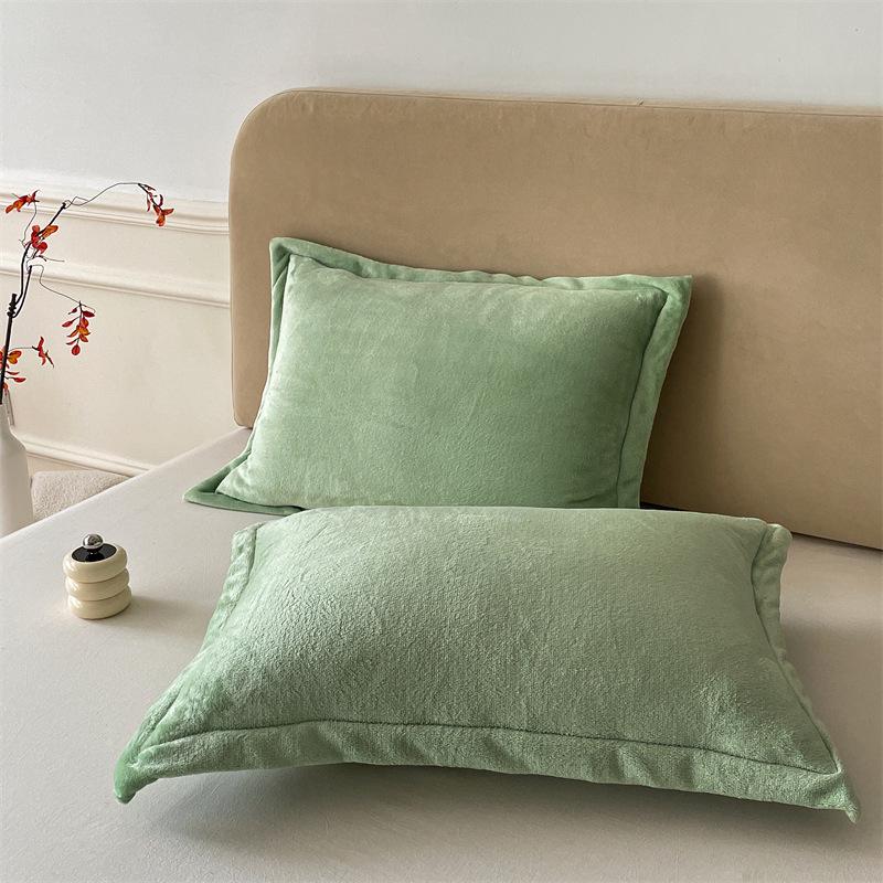 

Наволочки из плотного зимнего кораллового молочного бархата, 48x74, пара 48x74 cm Pair