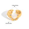 Yori Size 7 Stainless Steel Casting Horseshoe U-shaped Open Ring 18K PVD Plated Charm Daily Jewelry Accessories 2025 Gift