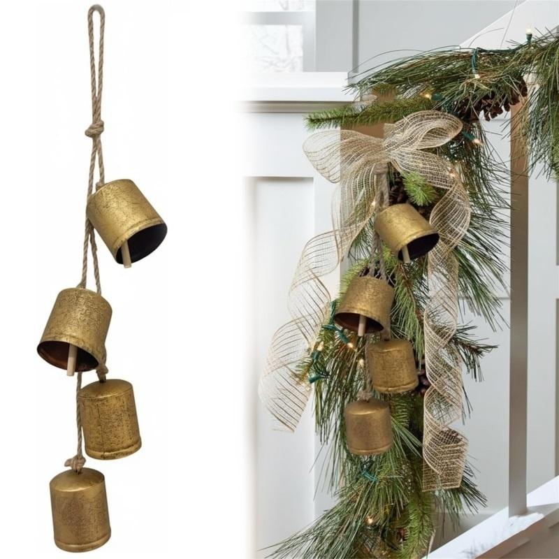 Decorative Metal Cow Bell for Xmas Wreath Garland Home Party Christmas Bells 1