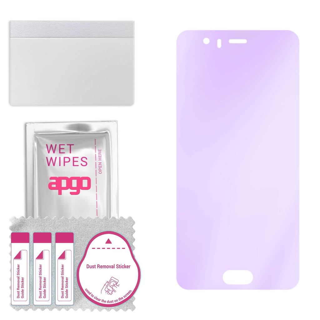 apgo Anti-Blue 9H Hybridní ochranné sklo kompatibilní s Huawei P10 Plus, flexibilní nano sklo, skvělá náhrada za tvrzené sklo, odolné proti poškrábání