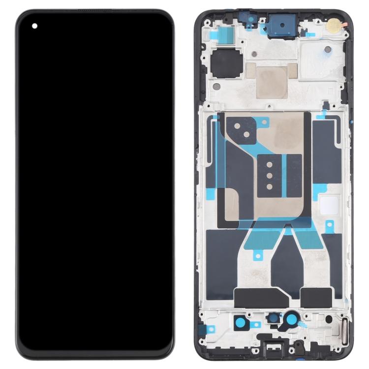 

Grade A OEM Disassembly AMOLED Screen and Digitizer Assembly+Frame Repair Part for Realme GT 5G Black