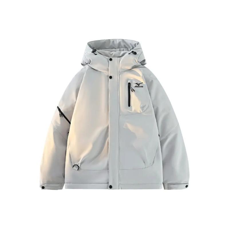 

Mizuno Теплая и морозостойкая пуховая куртка с капюшоном для ежедневных поездок на работу на открытом воздухе A2CE2543M Мужские размеры XXL белый