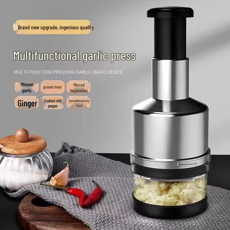 Nerezový ruční multifunkční sekáček na zeleninu na zázvor, česnek, cibuli a další