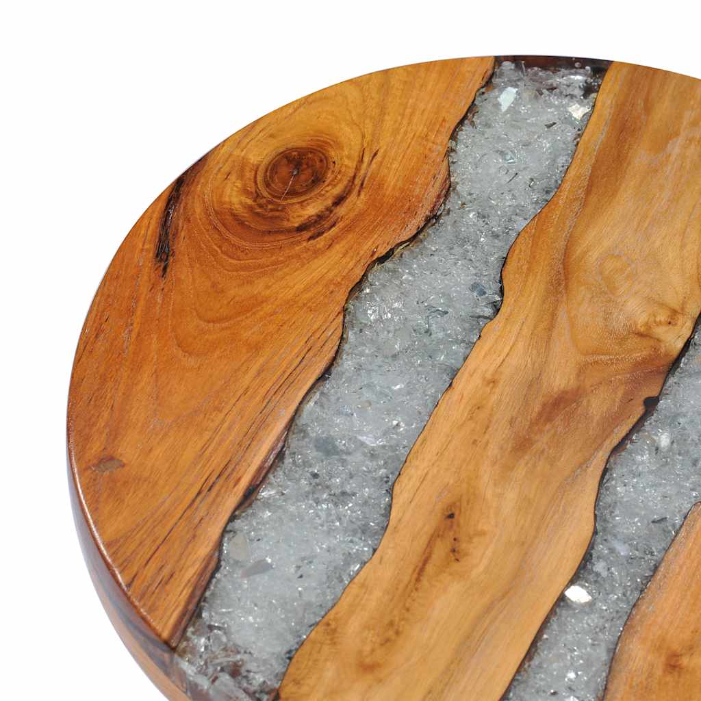 Coffee Table 40 x 45 cm Solid Teak and Polyresin
