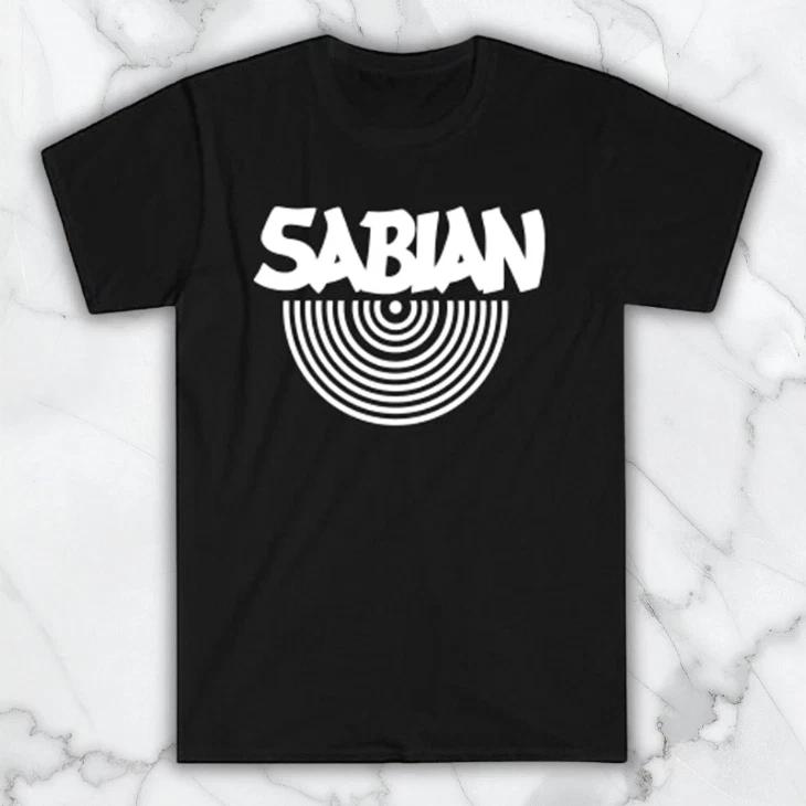 Sabian Drums Cymbals Men s Black Graphic T Shirt Freeships XXL