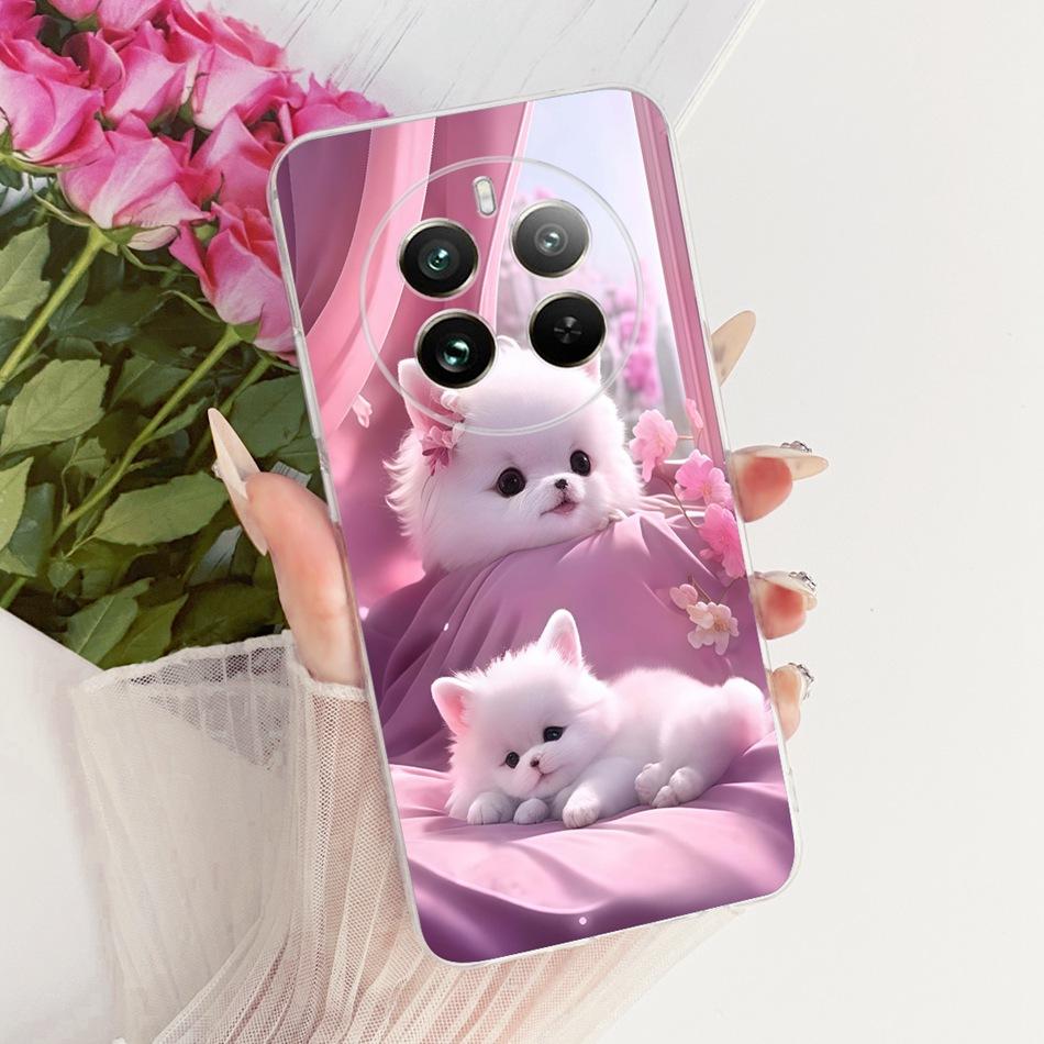 For Realme 12+ 12X 12 5G Cute Flower Butterfly Cat Painted Case For Realme12 5G 12 Plus 12X 12Plus Soft Silicone TPU Phone Cases