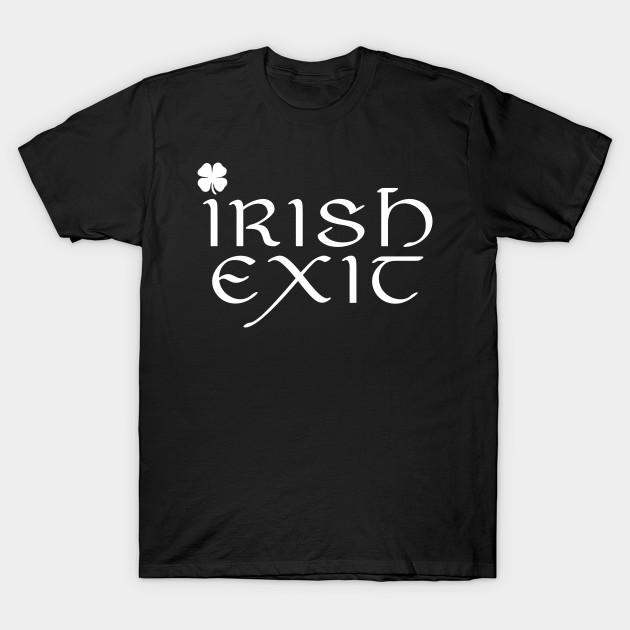 Men Black Print T-shirt Irish Exit No-Cut Transfer Paper Print Cotton Tshirt 3XL чёрный